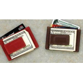 Aniline Glazed Calfskin Magnetic Money Clip Travel Wallet